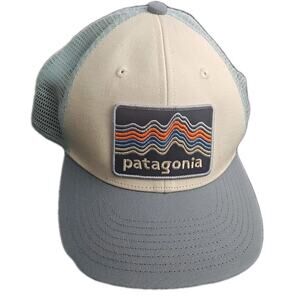 Patagonia Men's Hat Cap Outdoor Snapback Mountain Wave Patch One Size Adjustable